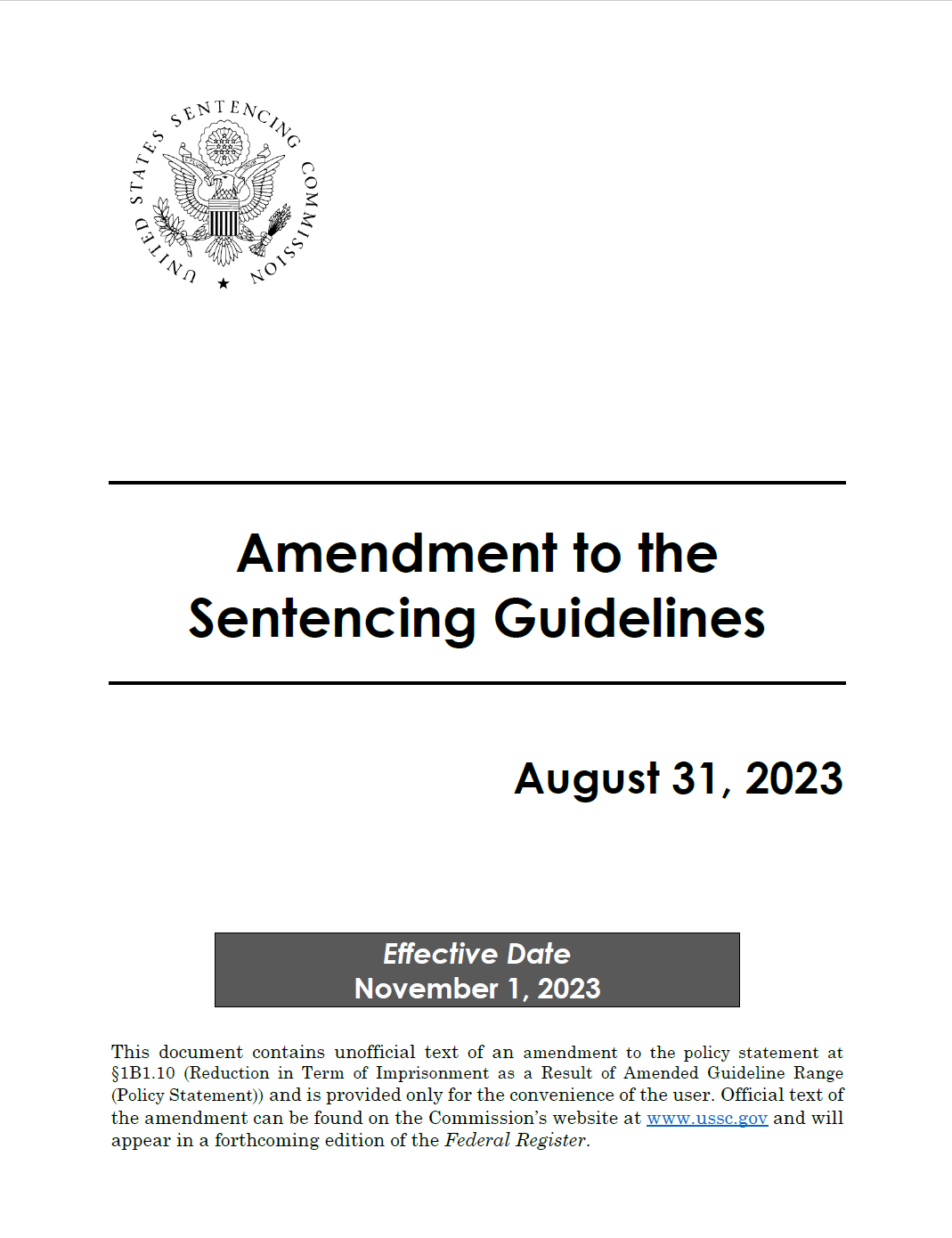 Cover of the Amendments